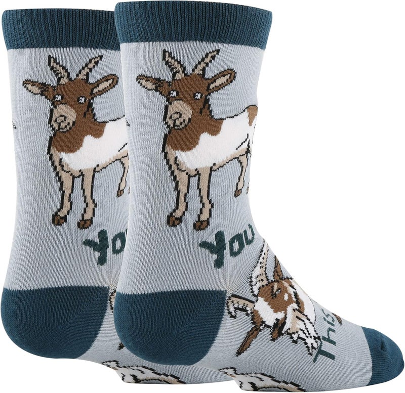 ooohyeah Kid's Novelty Cute Animals Crew Socks, Funny Crazy Silly Cool Casual Dress Socks for Boy and Girl, Size 1-5 - Image 2